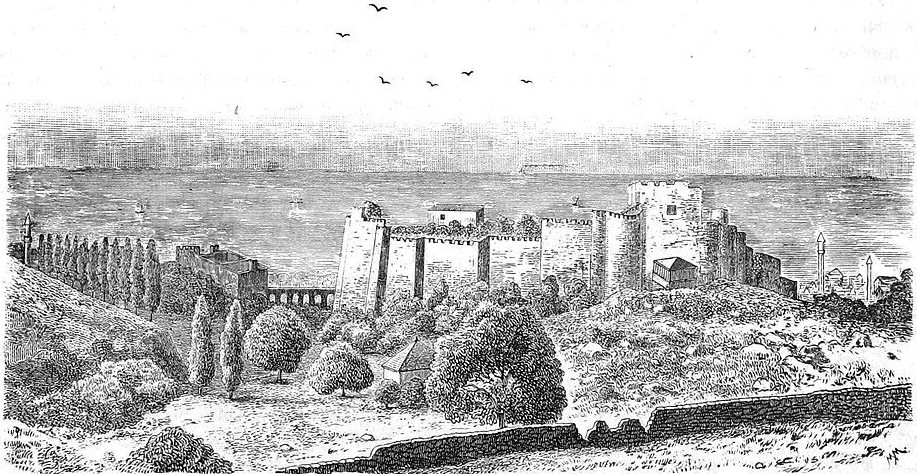 Vista de Trebisonda de Heinrich Barth, 1858, dibuixat a Trebisonda, Turquia