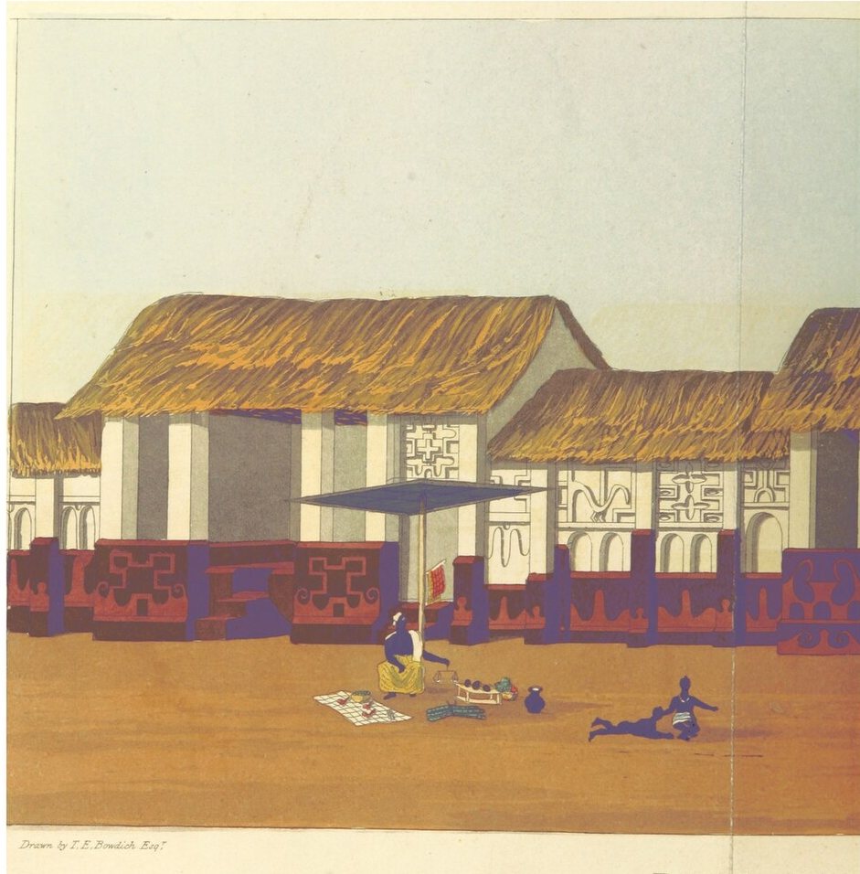 Adam Street, Kumasi: Thomas Edward Bowdich, 1819, narysowano: Kumasi, Ghana