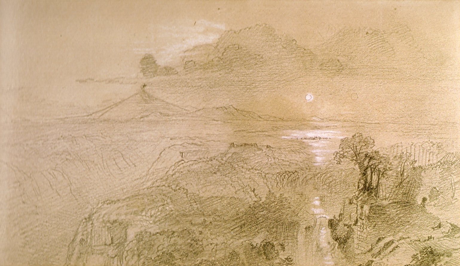 دراسة لكوتوباكسي من رسم فريدريك إدوين تشيرش, نحو 1862، رُسم في بركان كوتوباكسي، الإكوادور