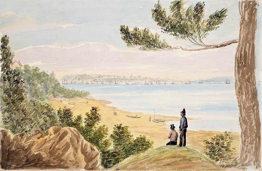 Québec nhìn từ Pointe Lévis của James Pattison Cockburn, 1826–1847, vẽ tại Pointe Lévis, Québec, Canada