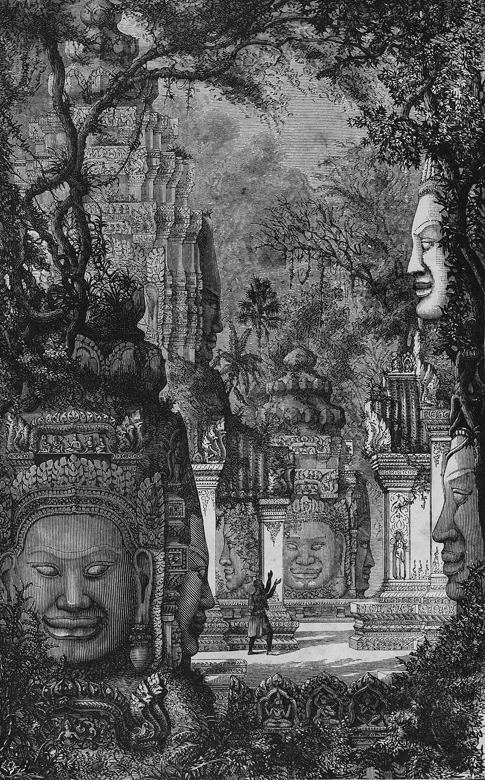 Towers of the Bayon, Angkor — Louis Delaporte, 1880