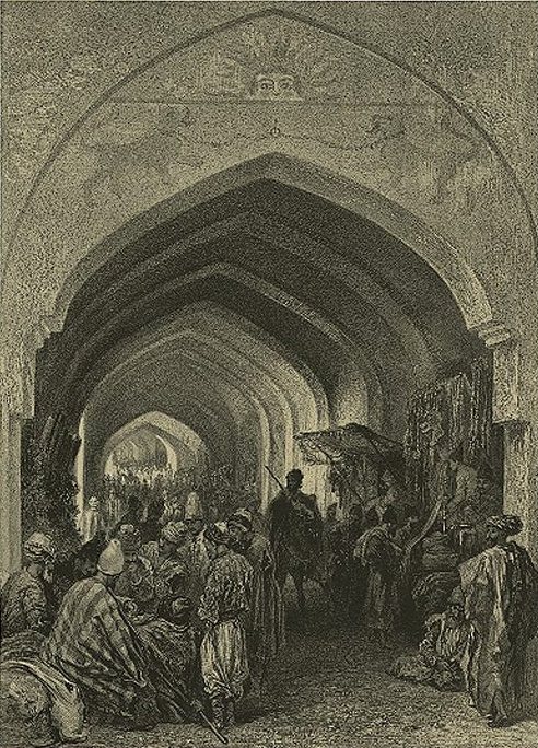 그리고리 가가린의 「예리반의 카라반사라이」, 1847년, 예레반, 아르메니아에서 그림