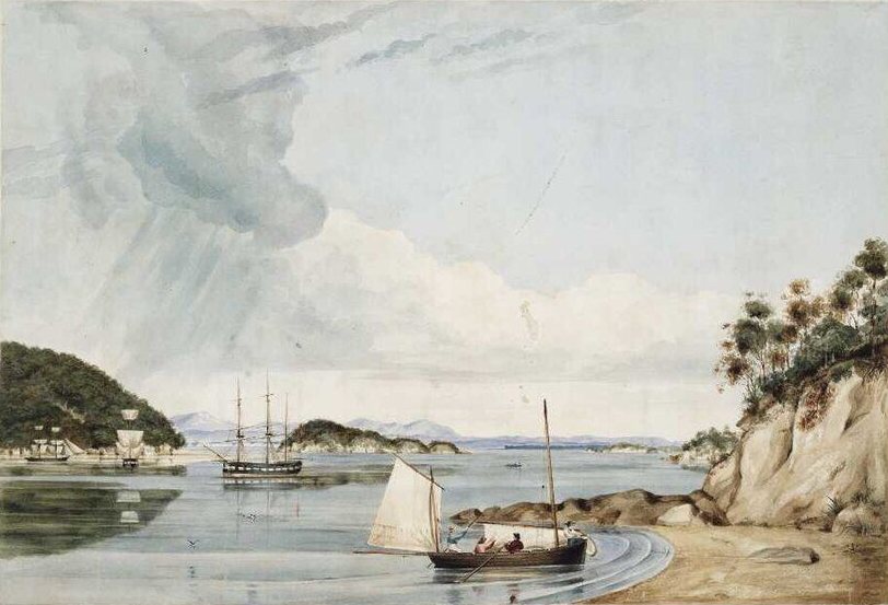 Reda Astrolabe, Zatoka Tasmana: Charles Heaphy, 1841, narysowano: Zatoka Tasmana, Wyspa Południowa, Nowa Zelandia