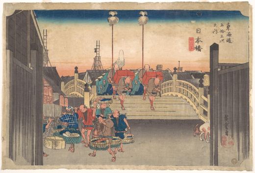 Morning View of Nihonbashi — Utagawa Hiroshige, c. 1833