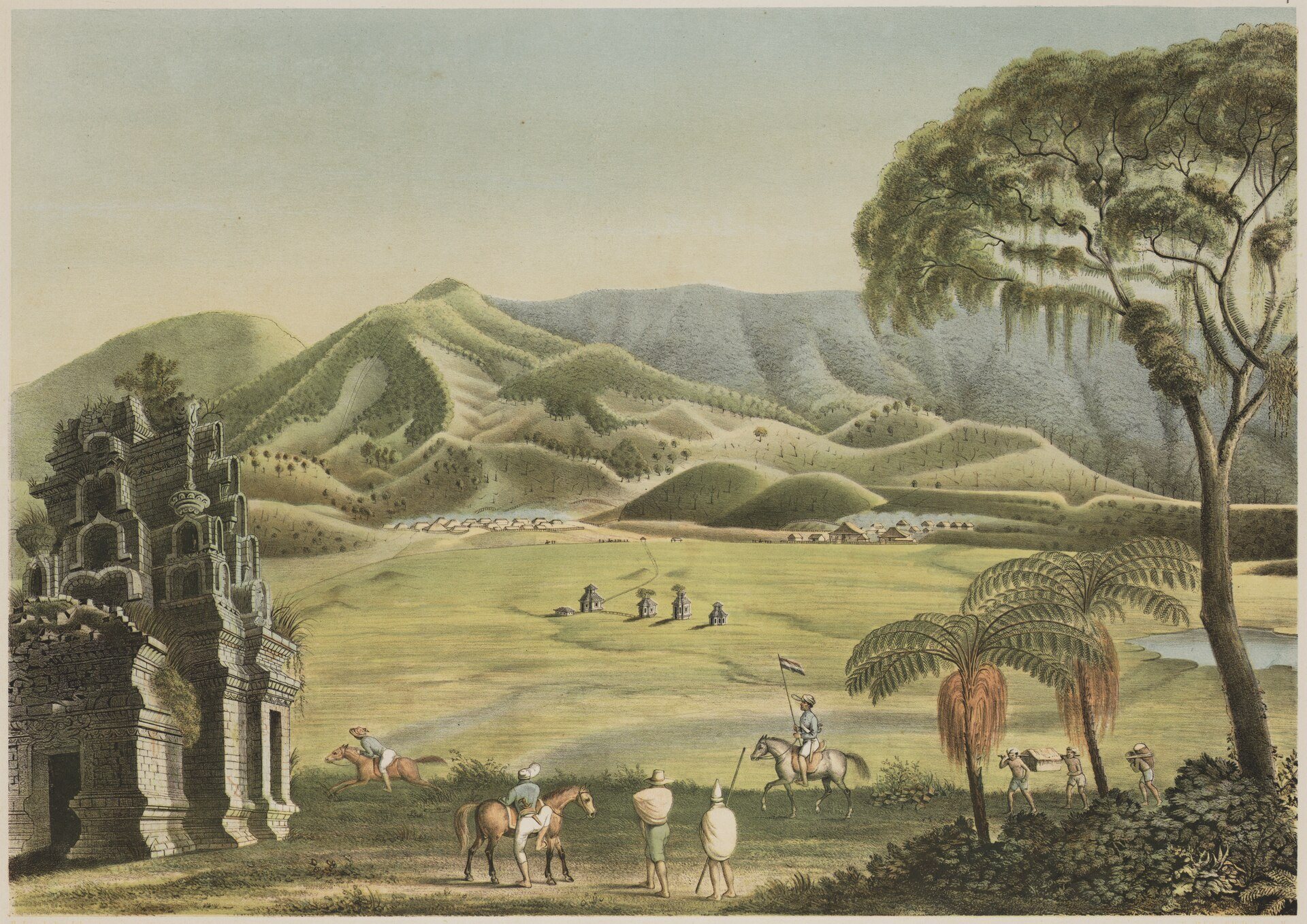 Плато Диенг, Ява: Франц Юнгхун, 1853–1854, нарисовано: Плато Диенг, Ява, Индонезия
