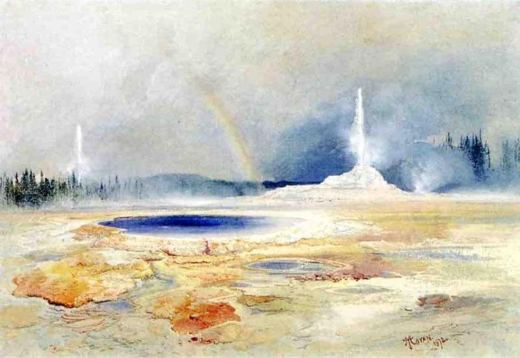 Geyser Basin, Yellowstone — Thomas Moran, 1872