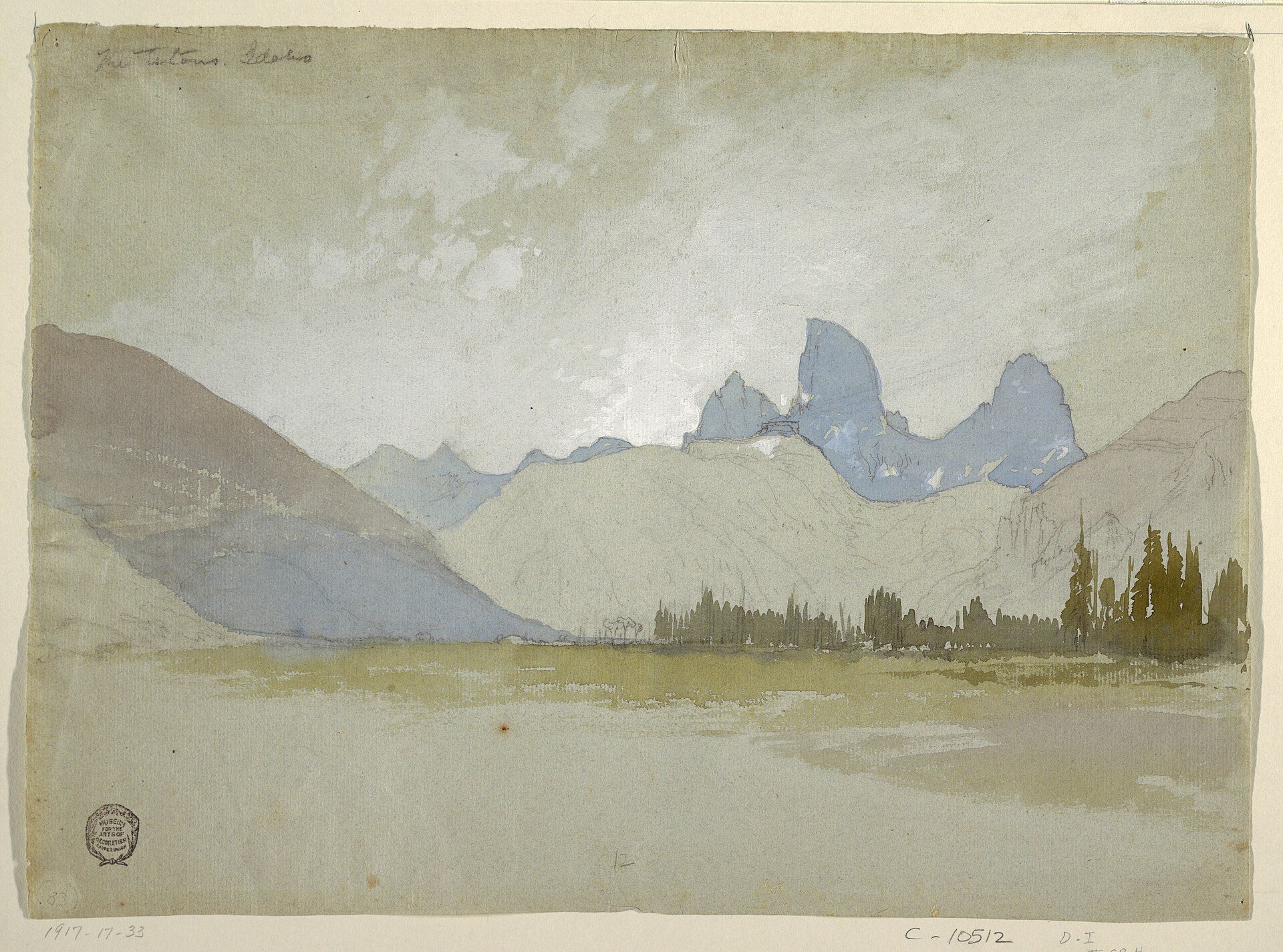 Teton, Idaho: Thomas Moran, 1879, nacrtano: Teton, SAD