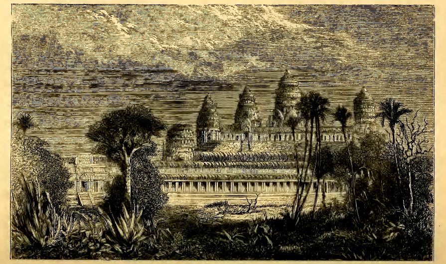 Angkor Wat by Henri Mouhot, 1860, drawn at Angkor Wat, Cambodia
