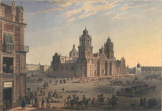 Main Square of Mexico City — Carl Nebel, 1836