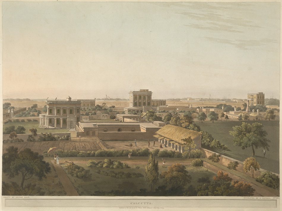 Calcutta by Henry Salt, 1809, drawn at Kolkata, India