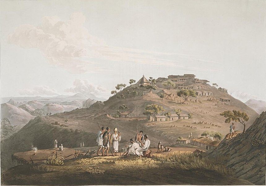 Byen Dixan i Abessinien af Henry Salt, 1809, tegnet i Digsa, Eritrea
