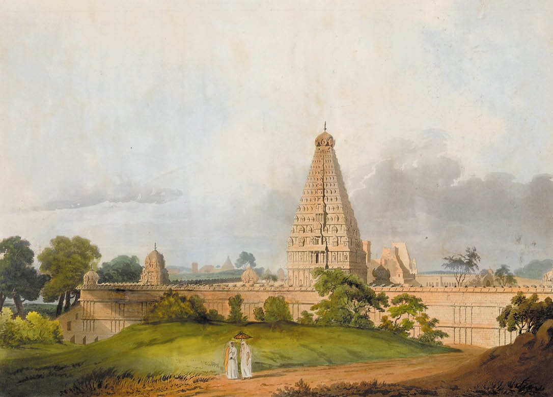 Der große Tempel von Tanjore von Henry Salt, 1809, gezeichnet in Thanjavur, Indien