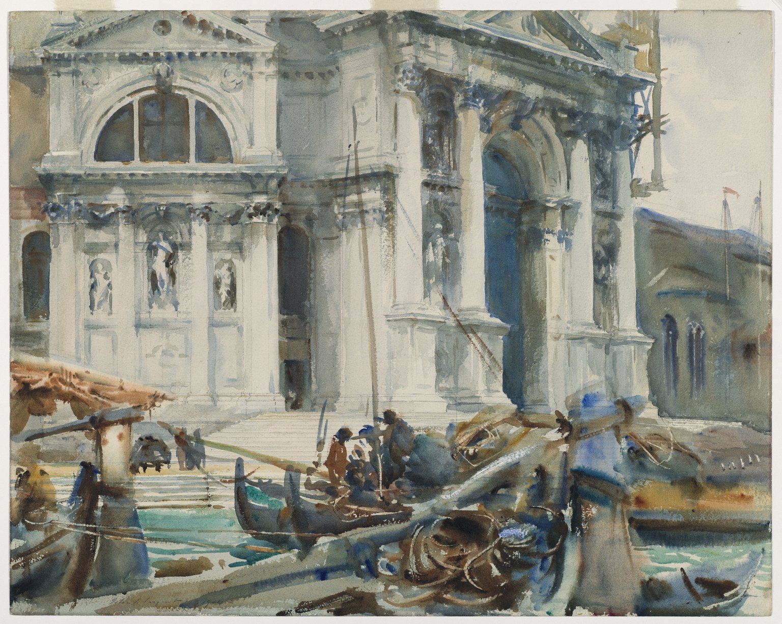 Santa Maria della Salute af John Singer Sargent, 1904, tegnet i Santa Maria della Salute, Venedig
