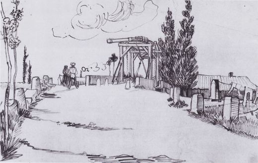 The Langlois Bridge — Vincent van Gogh, March 1888