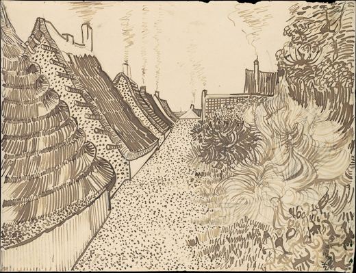 Street in Saintes-Maries-de-la-Mer — Vincent van Gogh, July 1888