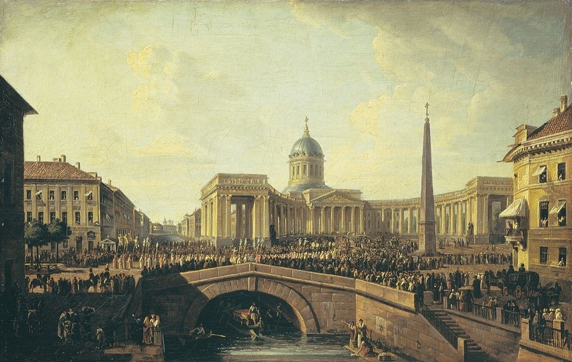 Vista de la catedral de Kazan de Maksim Vorobiov, 1810, dibuixat a Catedral de Kazan, Sant Petersburg
