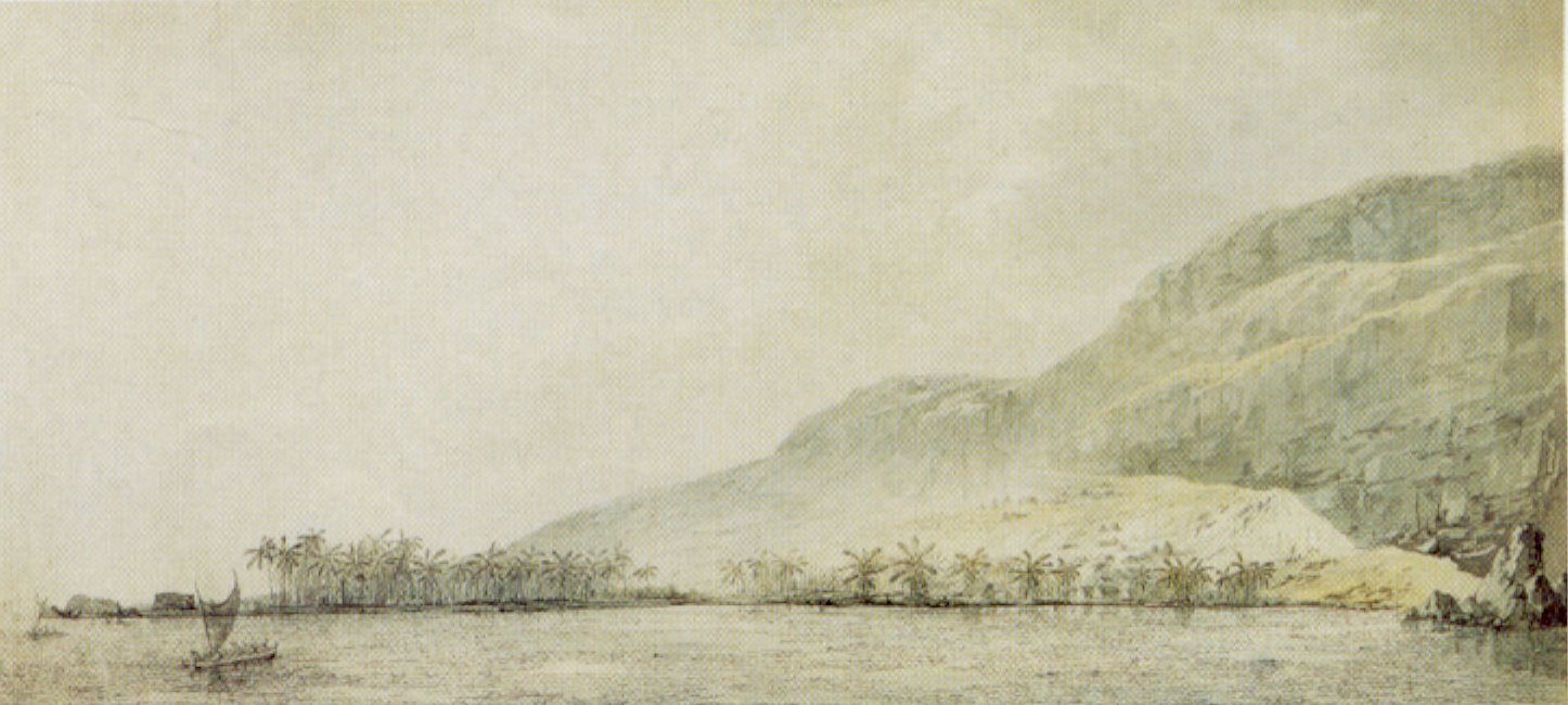 Kealakekua Bay by John Webber, 1779, drawn at Kealakekua Bay, Hawaii