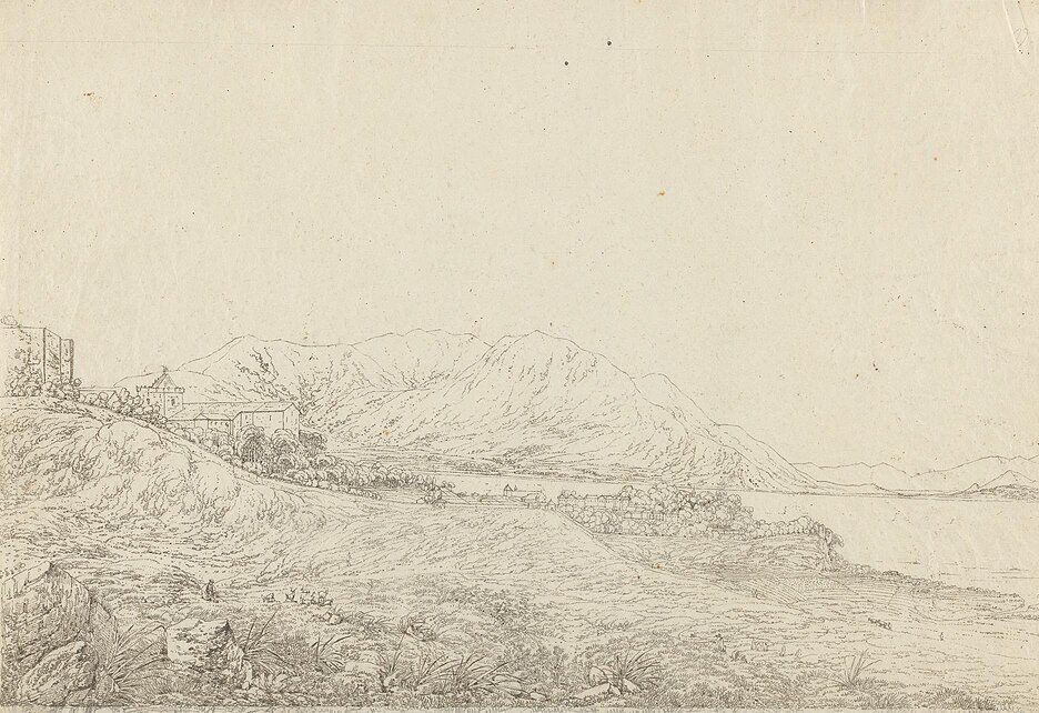 View in Macau near Camões Grotto by John Webber, 1779, drawn at Macau, China