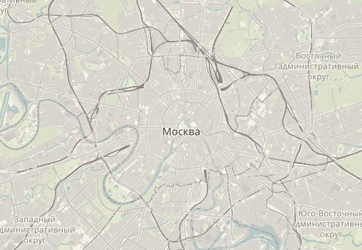 Kort over Kreml i Moskva, Moskva