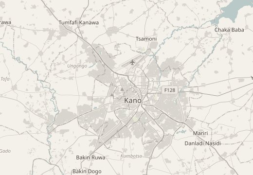 Mapa de Kano, Nigèria
