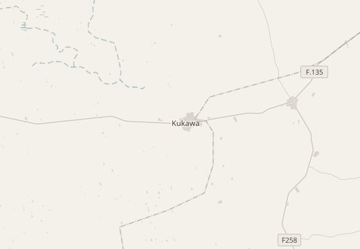 Mapa okolí: Kukawa, Borno, Nigérie