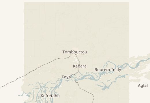 Mapa de Tombuctu, Mali