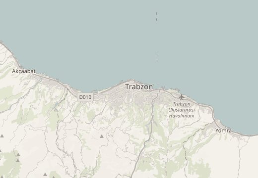 Mapa de Trebisonda, Turquia