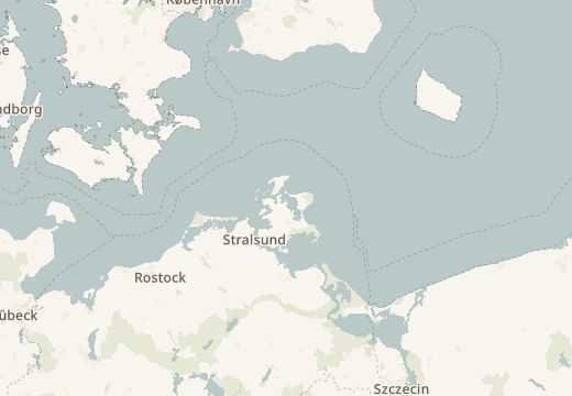 Map of Rügen, Germany