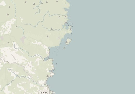Mapa okolicy: Zatoka Tasmana, Wyspa Południowa, Nowa Zelandia