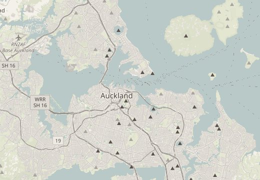 Mapa de Mechanics Bay, Auckland, Nova Zelanda