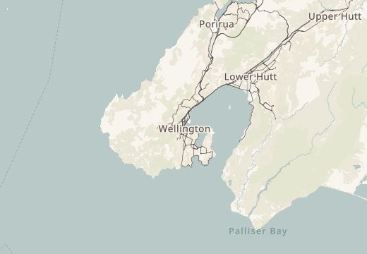 Karte von Wellington, Neuseeland