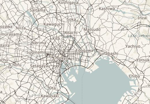 가메이도, 에도(도쿄) 주변 지도