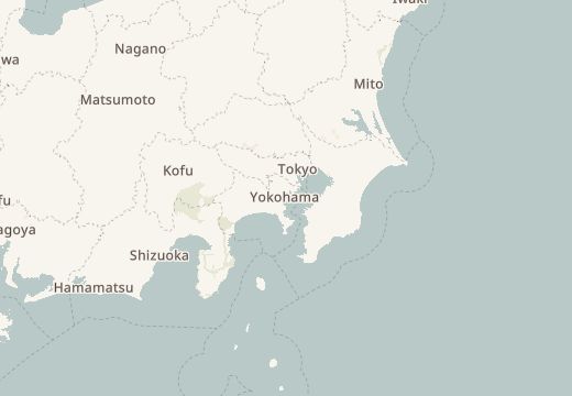 Mapa de Frente a Kanagawa, Japón