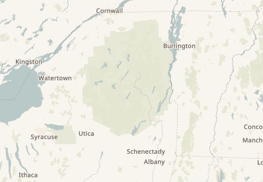 Mapa okolicy: Adirondack, Nowy Jork