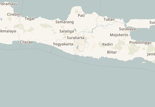 Karte von Gunung Sewu, Java, Indonesien