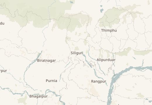 Siliguri, Bengal, Hindistan çevresinin haritası