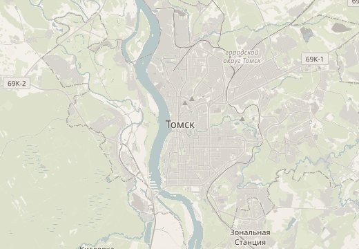 Карта вокруг: Томск, Сибирь, Россия
