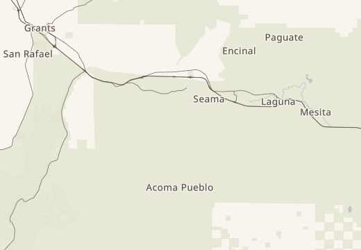 Karte von Acoma Pueblo, New Mexico