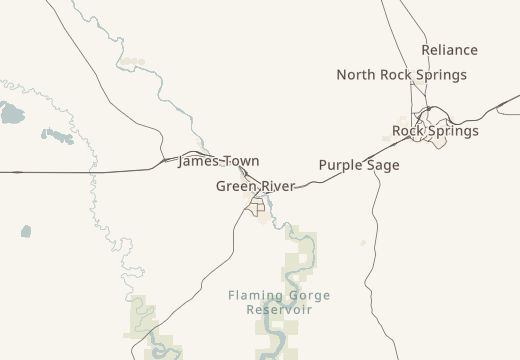 Mapa de Green River, Wyoming