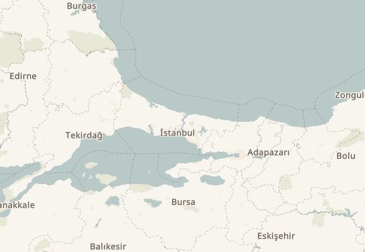 Carte autour de Bosphore, Istanbul, Turquie