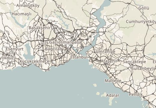 Mapa de Istanbul, Turquia