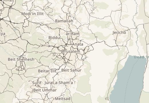 Karta okolice: Maslinska gora, Jeruzalem