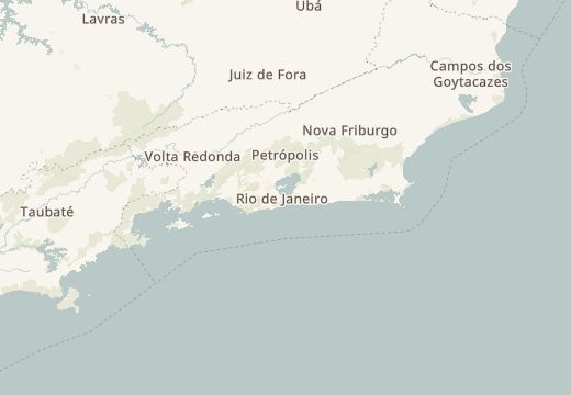 Kort over Gamle centrum i Rio de Janeiro
