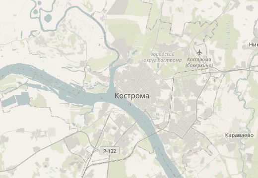 Mapa de Kostromà, Rússia