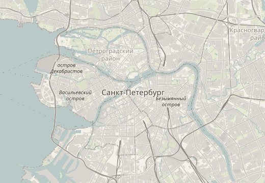 Map around Palace Square, St Petersburg
