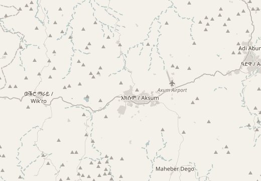 แผนที่บริเวณอักซุม, เอธิโอเปีย