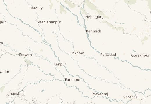 Mapa okolicy: Lucknow, Indie