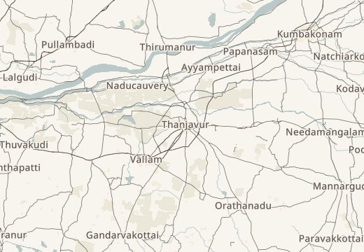 Karte von Thanjavur, Indien