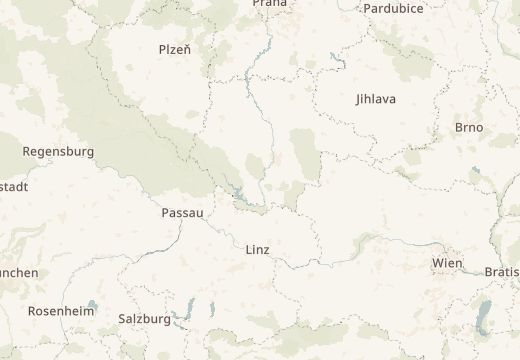 Map around Český Krumlov
