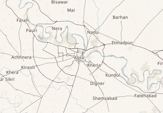 Map of Agra, India